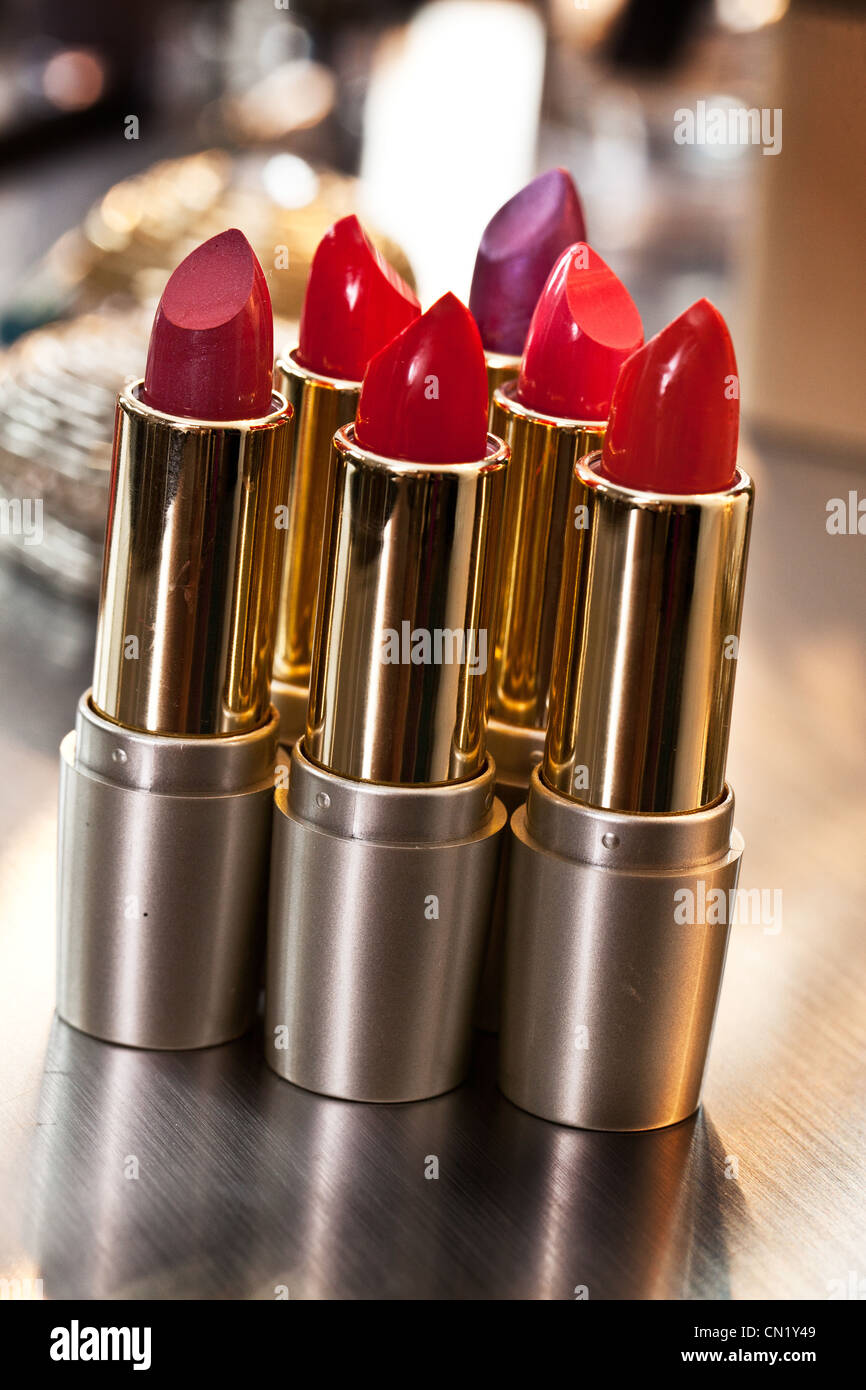 a collection of lipstick bullets in different shades Stock Photo Alamy
