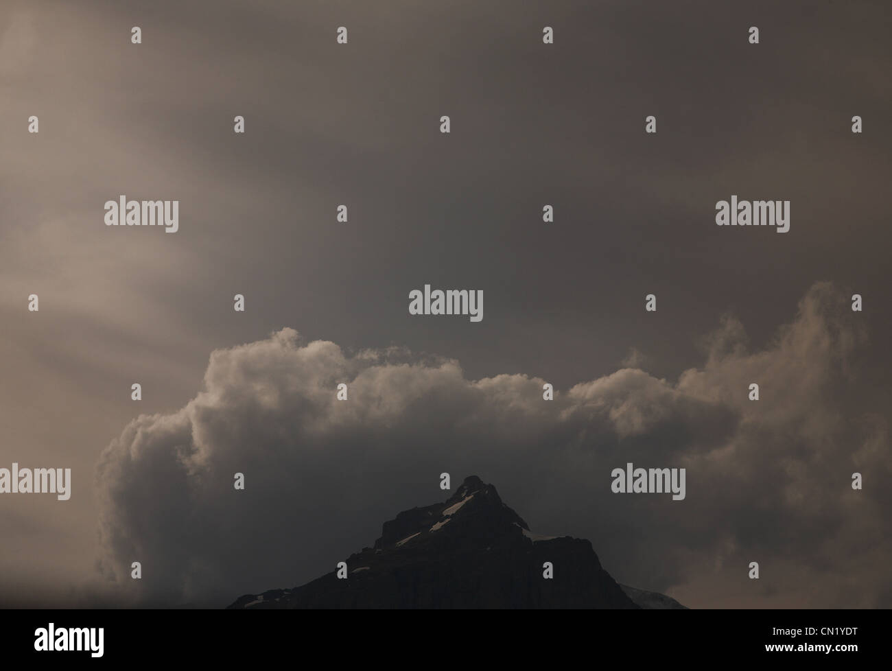 Mountain peak with cloud, Canada Stock Photo