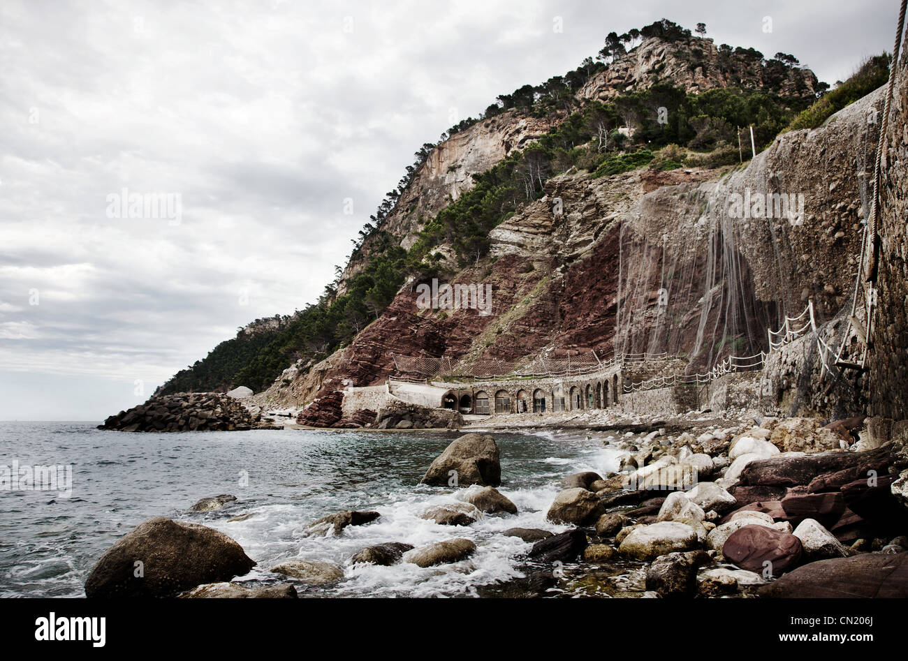 Sea and rocks, Majorca, Spain Stock Photo