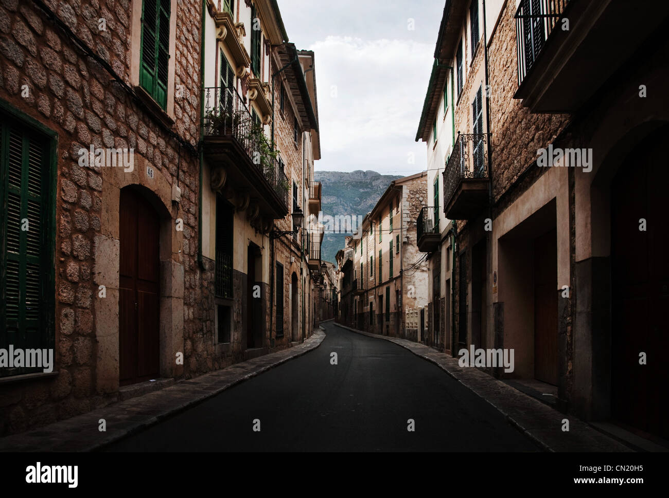 Old street, Majorca, Spain Stock Photo