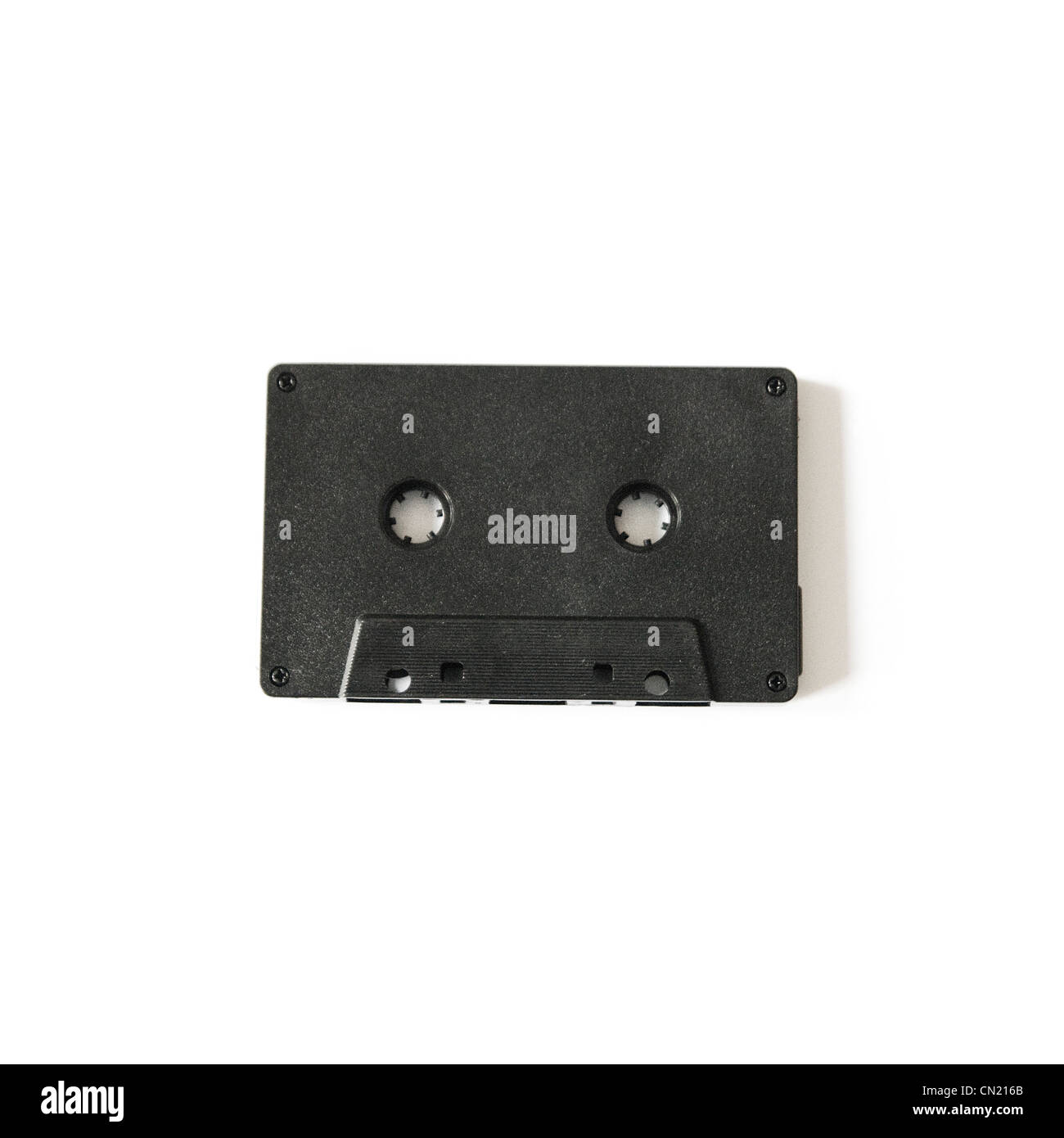 Cassette Tape on White Background Stock Photo