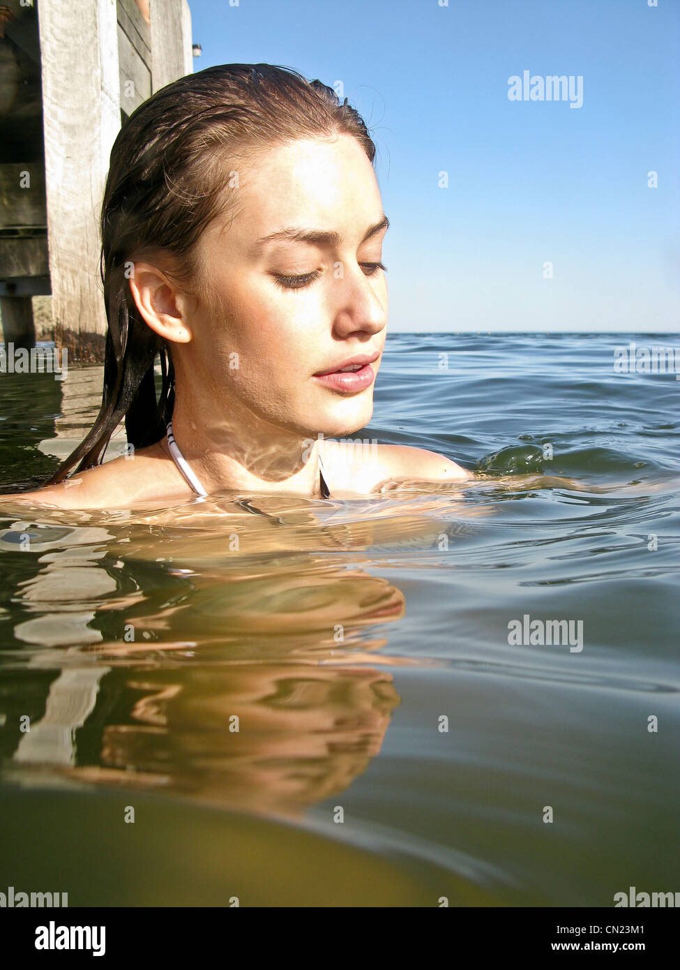 Woman swimming sea australia hi-res stock photography and images - Alamy