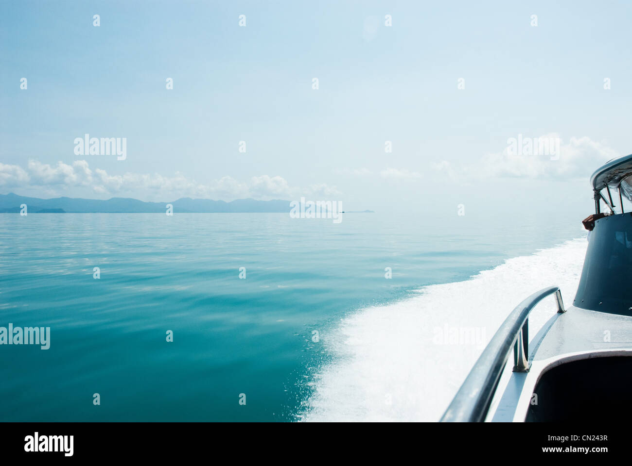 Speed boat at sea, Koh Samui, Thailand Stock Photo