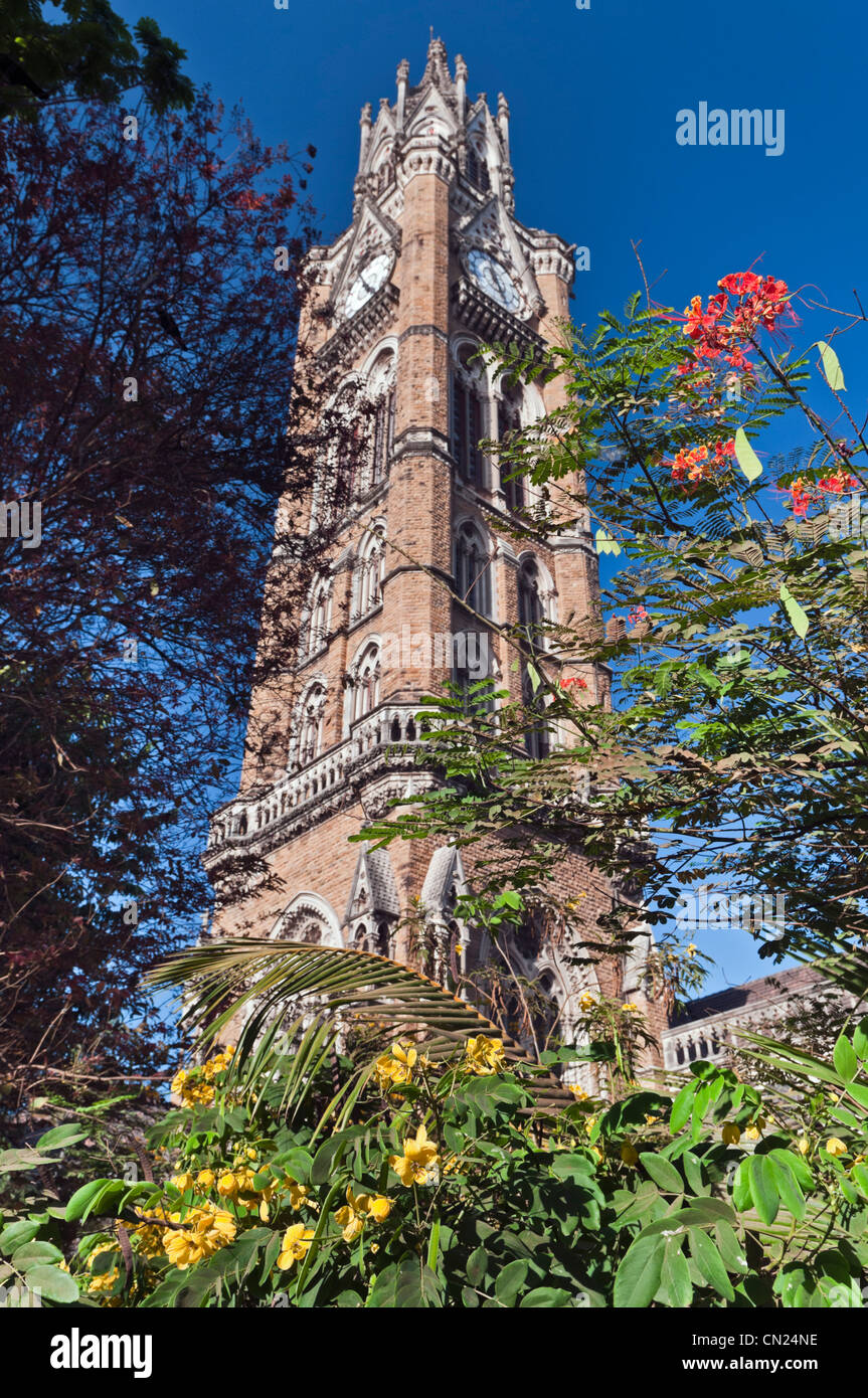 Bombay University Clock Tower Kala Ghoda Mumbai Bombay India Stock Photo