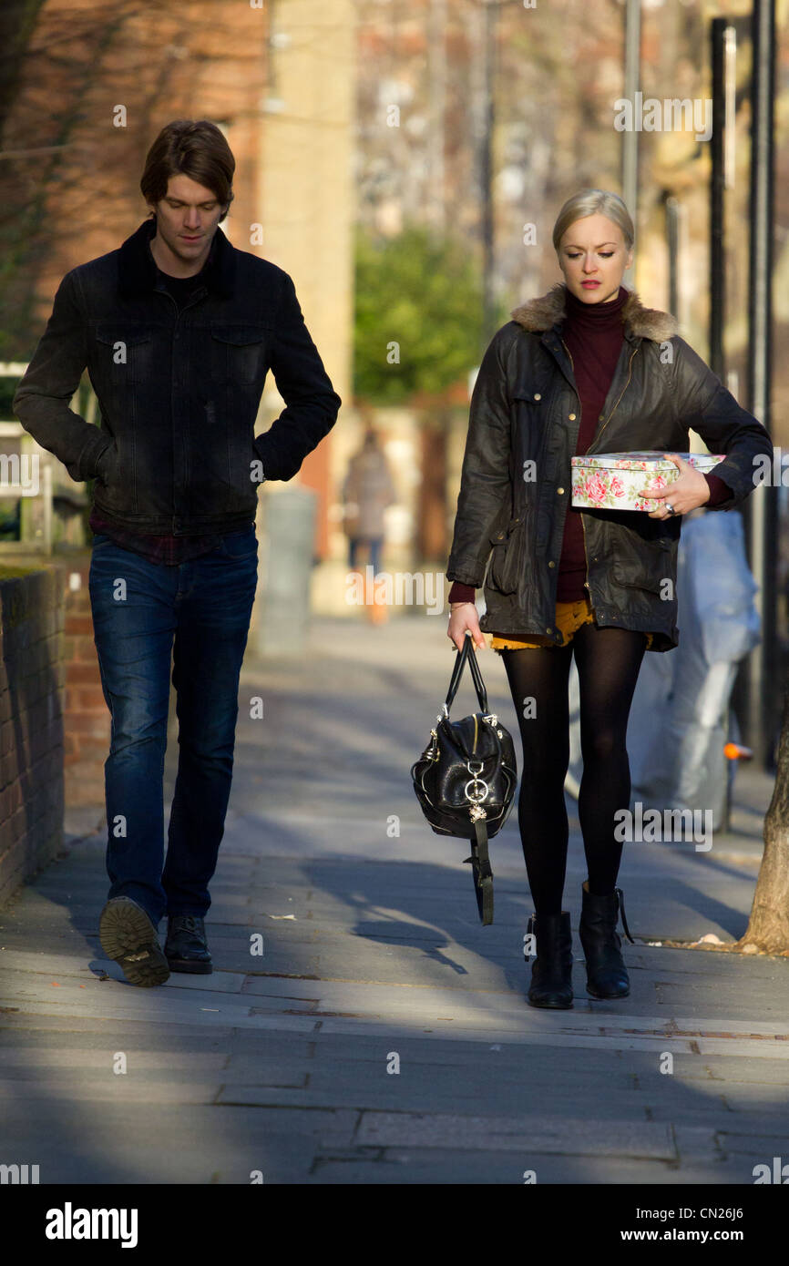 Fearne Cotton leaves the BBC radio one building Stock Photo - Alamy