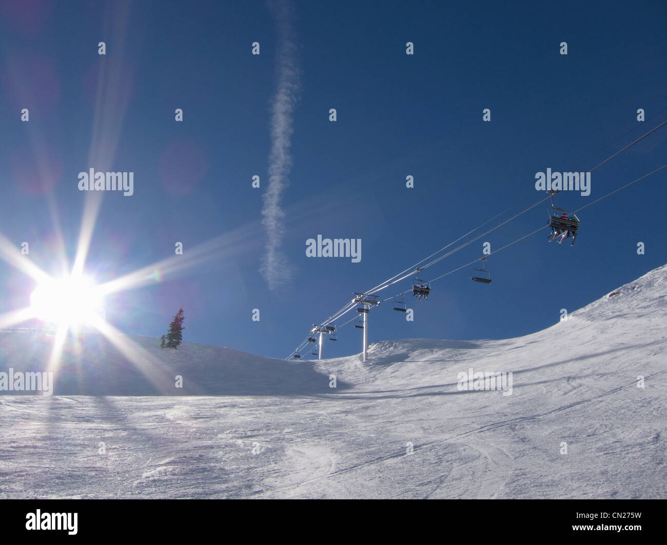 Ski lifts, Utah, USA Stock Photo