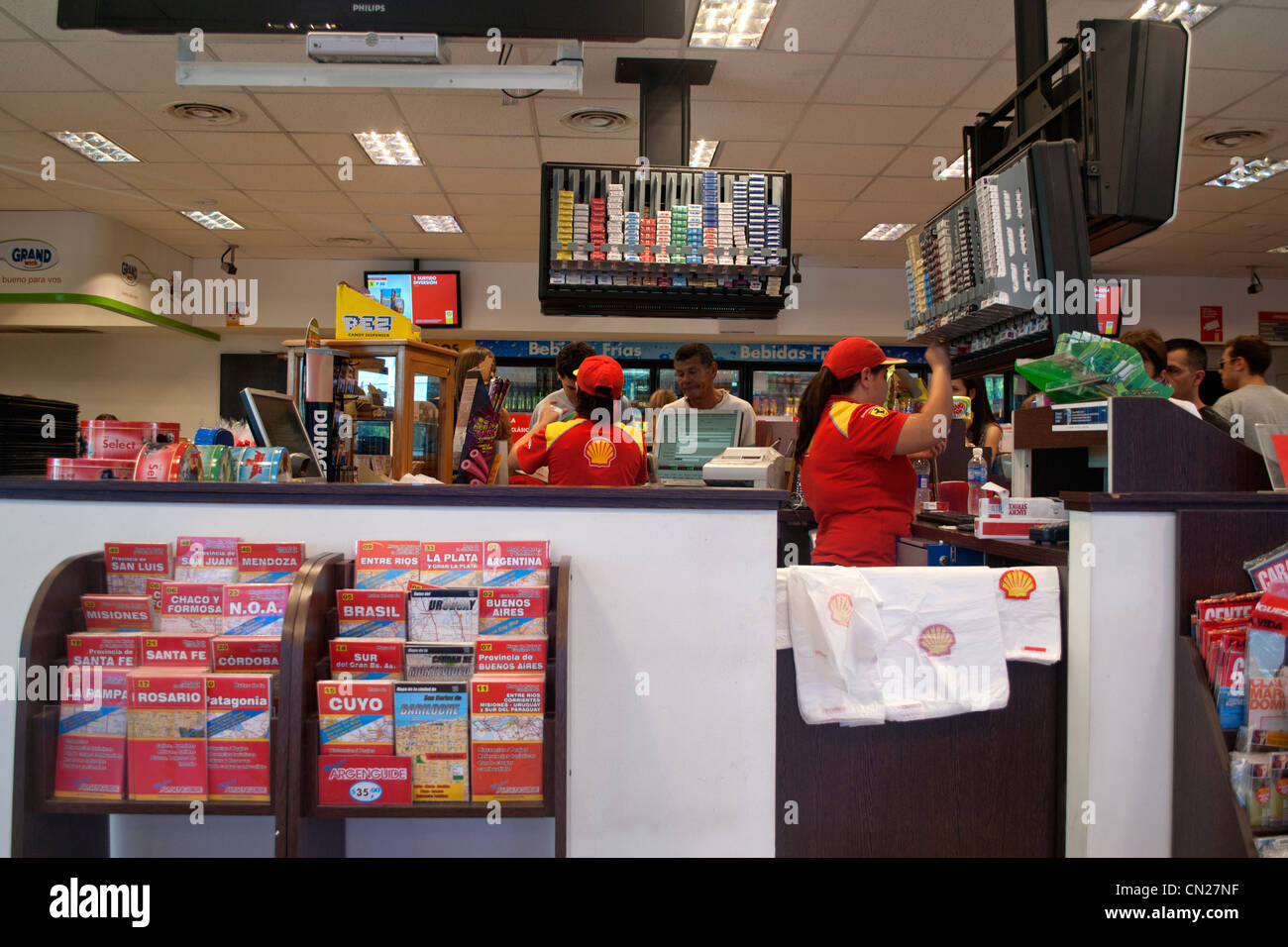 mini market in fuel station Stock Photo Alamy