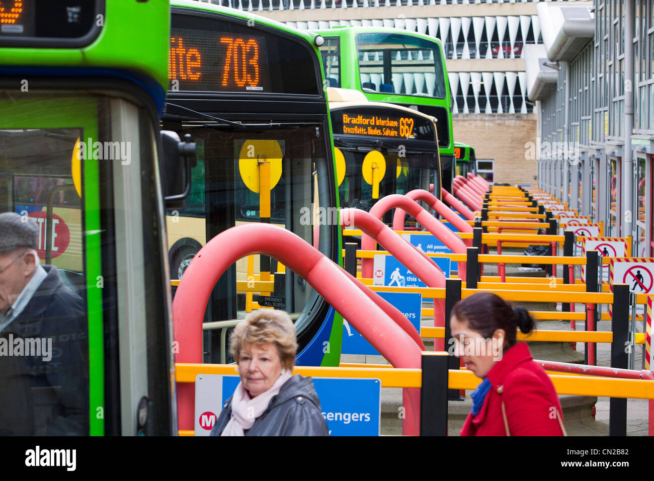 Keighley bus station, West Yorkshire, UK Stock Photo Alamy