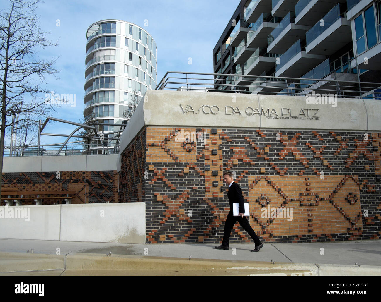 Hafencity modern property development in Hamburg Germany Stock Photo