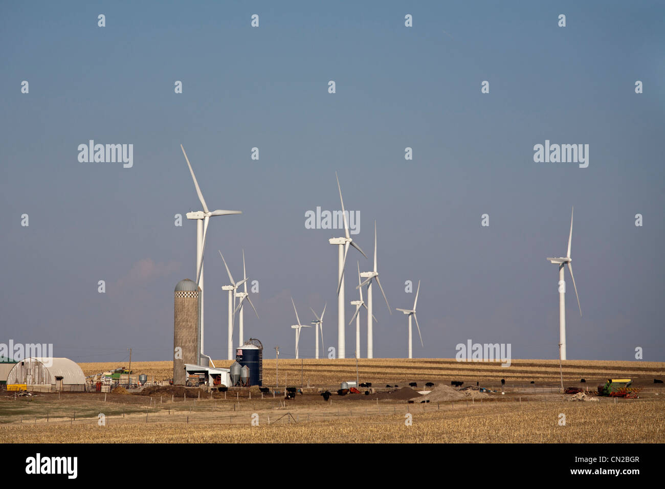 Galva, Iowa A wind turbine on a farm in western Iowa Stock Photo Alamy