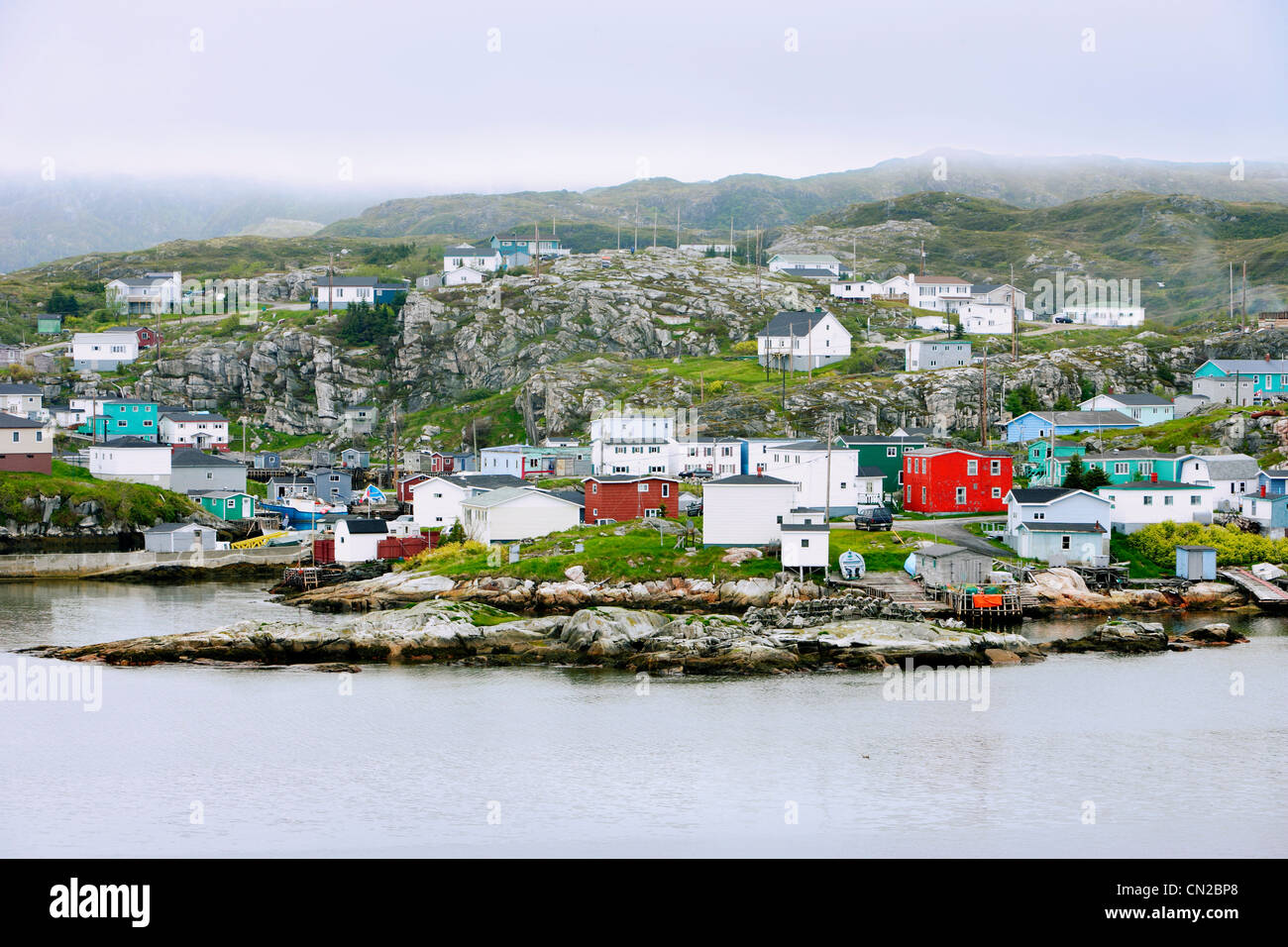 View of Village in Rose Blanche, Newfoundland Stock Photo Alamy