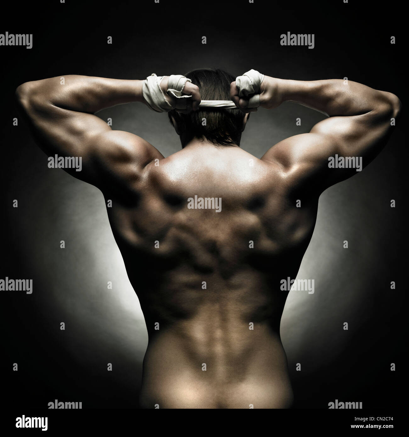 Naked athlete pics Portrait Of Bodybuilder Naked Athlete With Strong Body Nude Man Pose In Photographic Studio Stock Photo Alamy