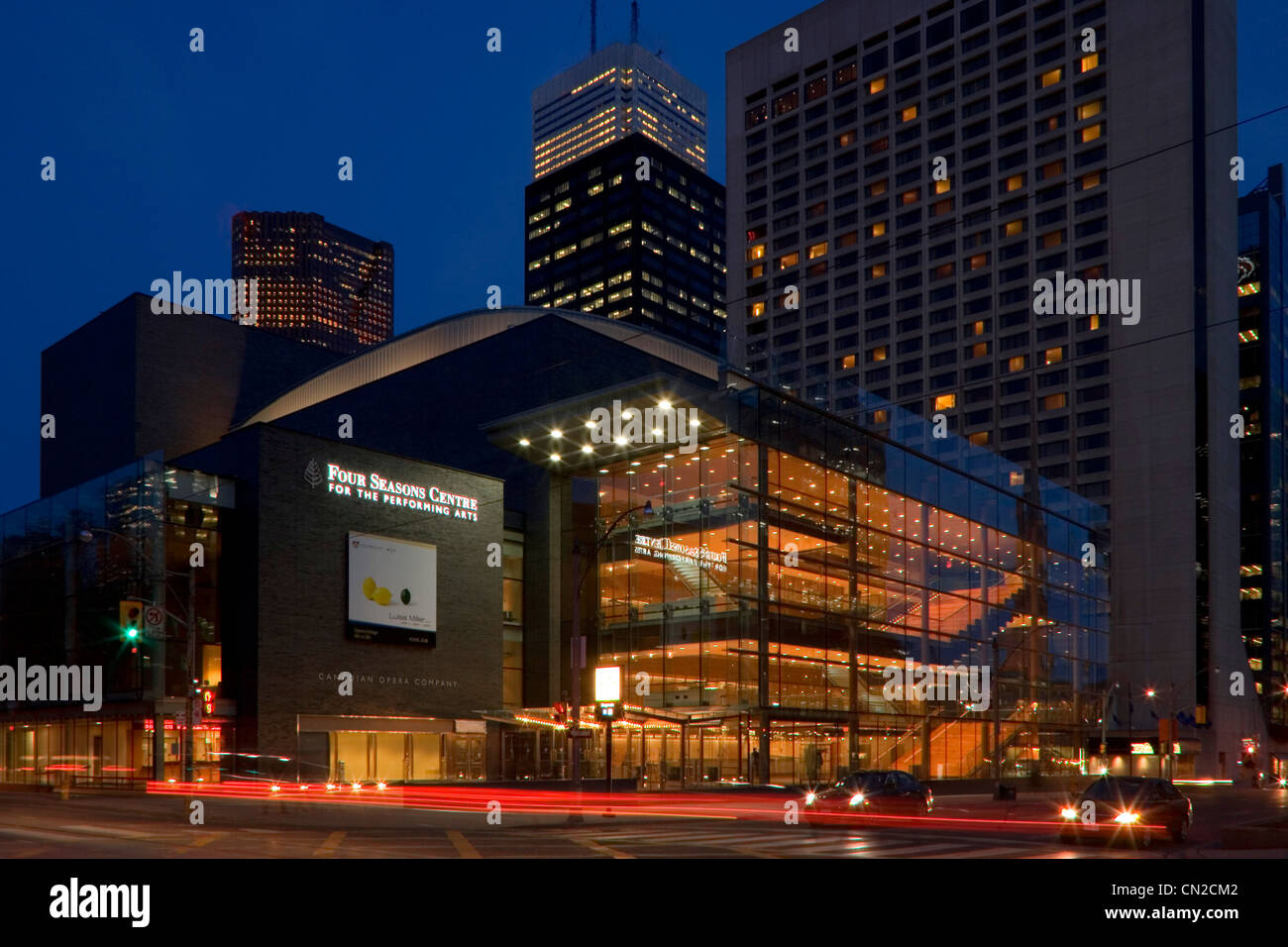 The Four Seasons Centre for the Performing Arts, Corner of Queen St. West and University Ave, Toronto, Ontario Stock Photo