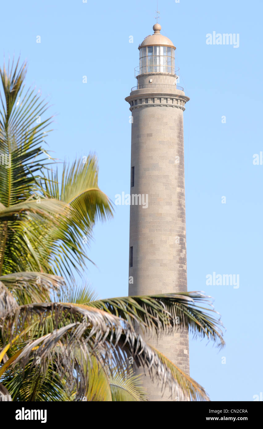 Lighthouse, Maspalomas lighthouse, Gran Canaria, Canary Islands Stock Photo