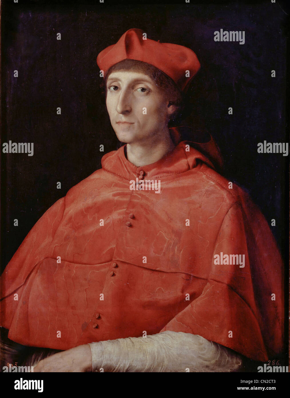 Raphaël Sanzio - Raphaello The Cardinal XVI th century Museo del Prado - Madrid Stock Photo