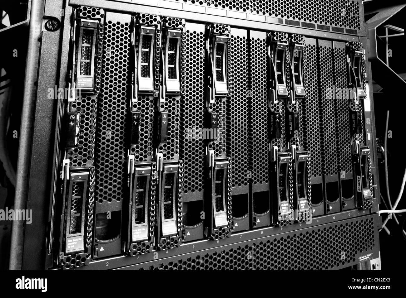 Detail of hard drive cluster in data center Stock Photo Alamy