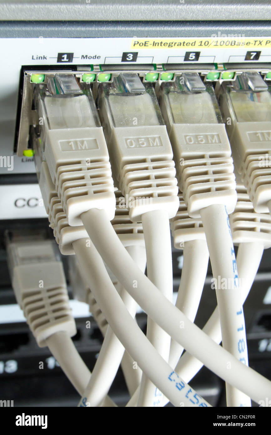 Network switch connected cable rj45 hi-res stock photography and images ...