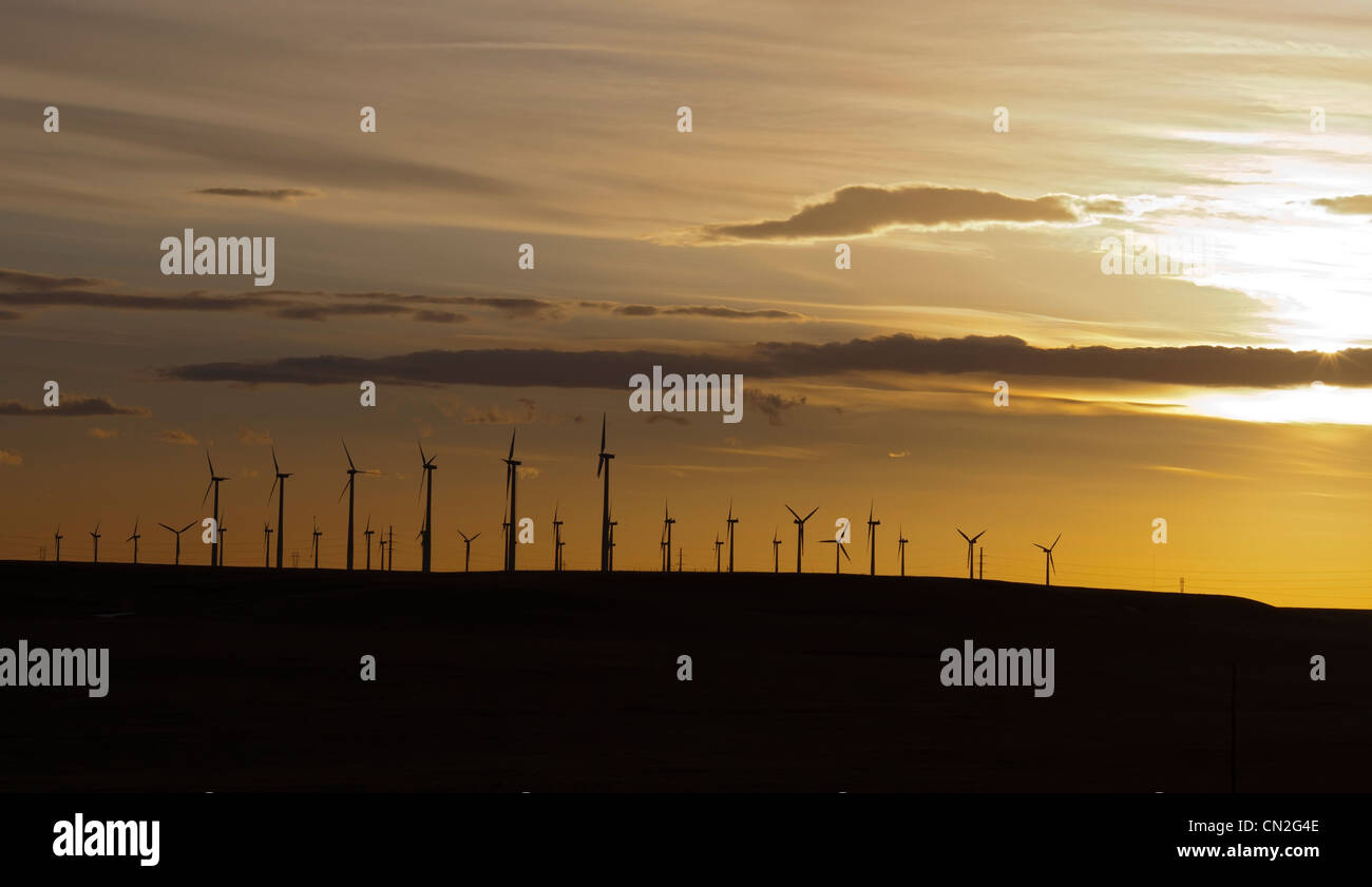 Cheyenne, Wyoming - Wind turbines. Stock Photo