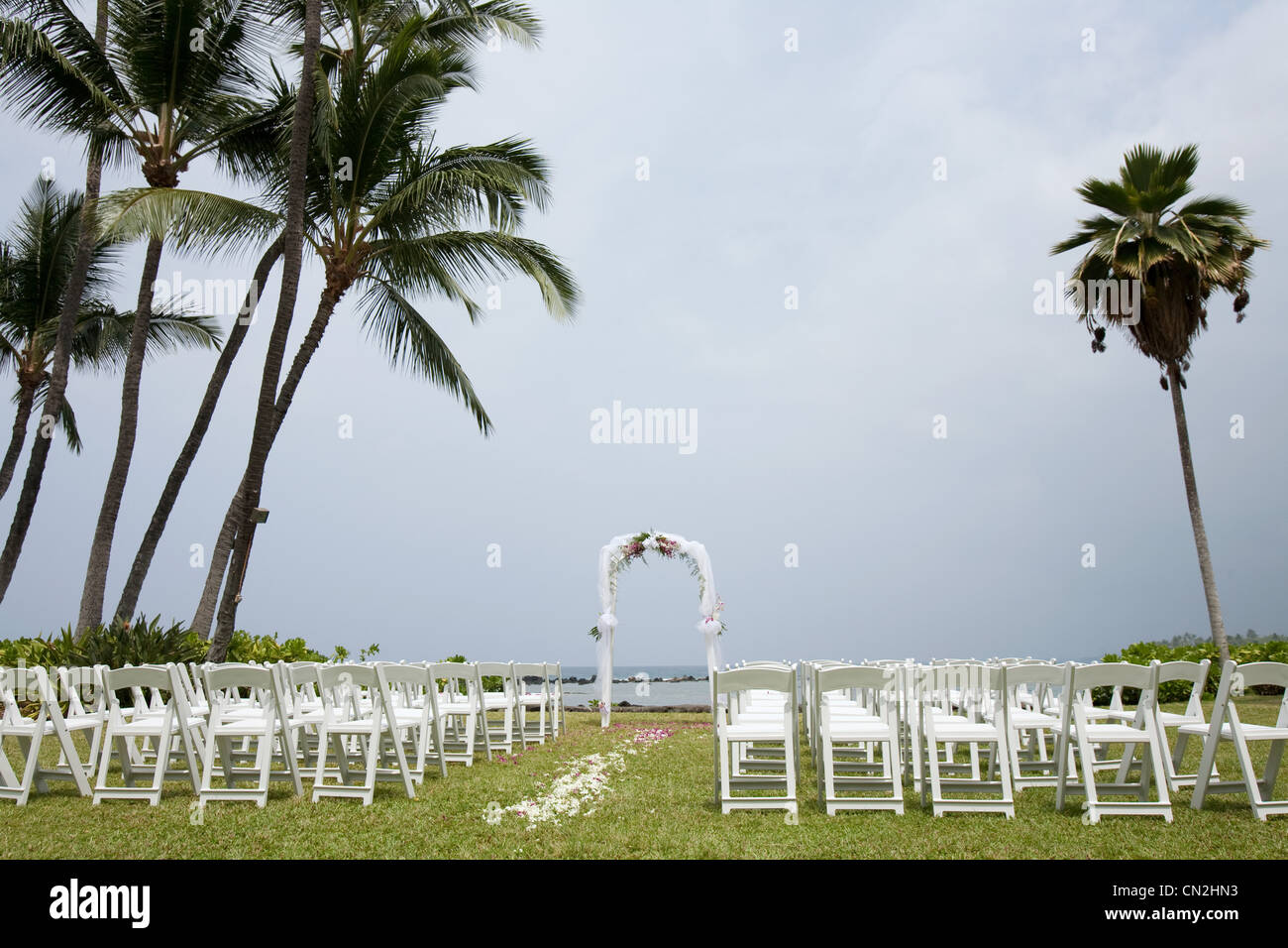Destination Wedding Location Kauai Hawaii Usa Stock Photo