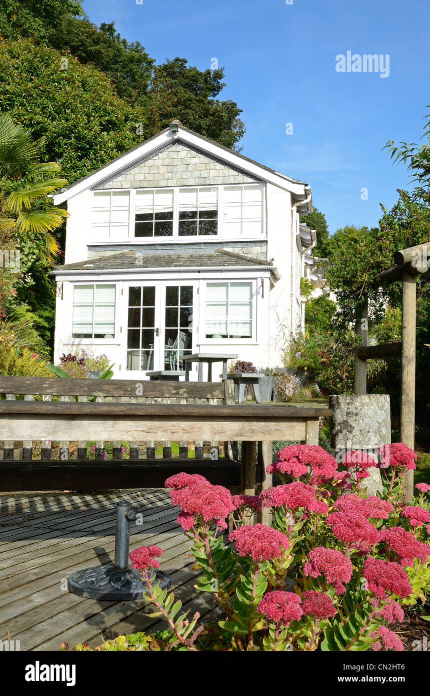 A holiday home in the hamlet of Durgan on the Helford river in Cornwall, UK Stock Photo