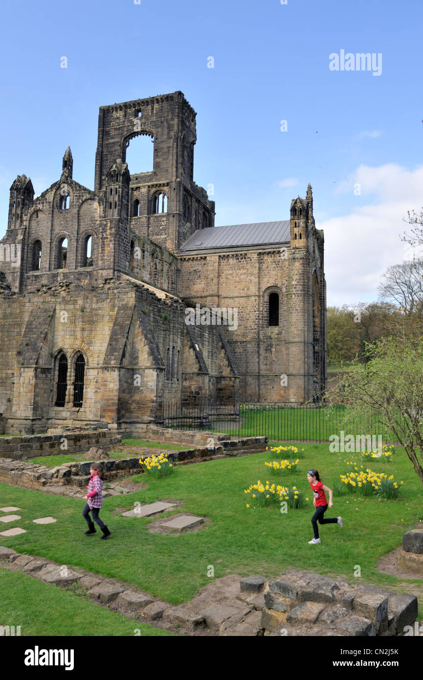 Kirkstall Abbey, ruins of Cistercian monastery, Leeds, West Yorkshire Stock Photo
