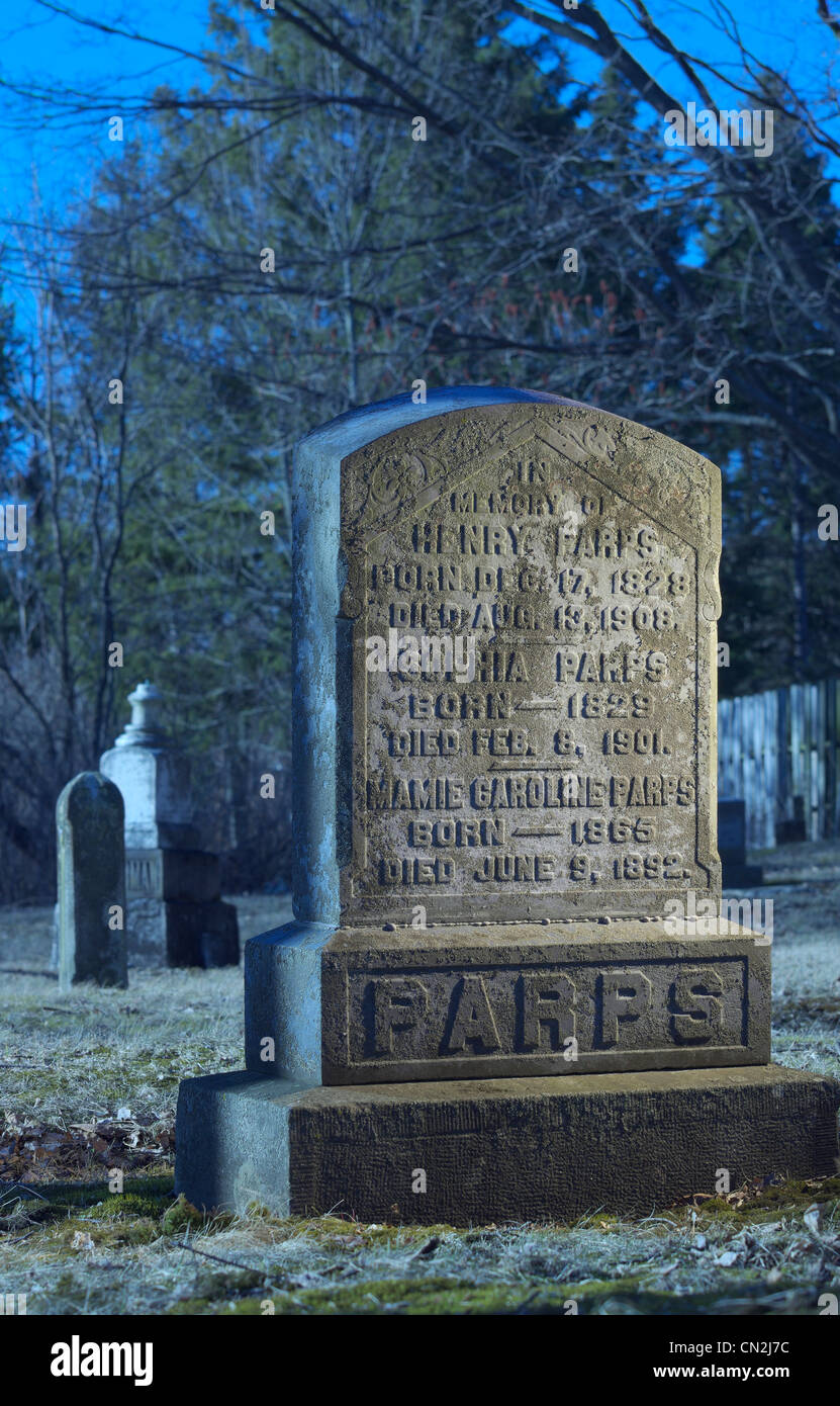 Heritage / Pioneer Cemetery in Burlington Ontario Stock Photo