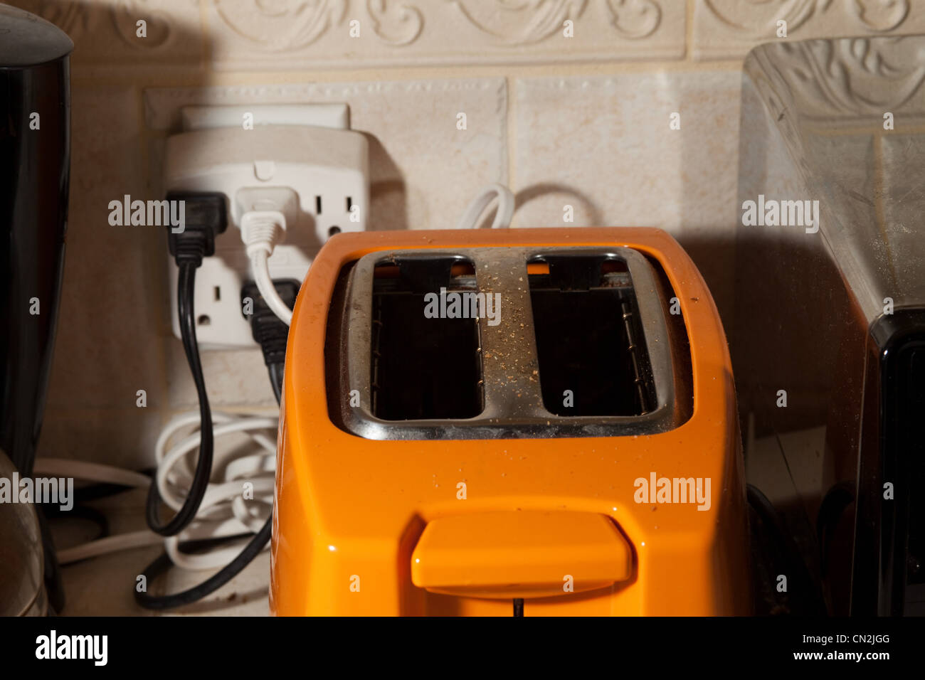 Orange toaster Stock Photo
