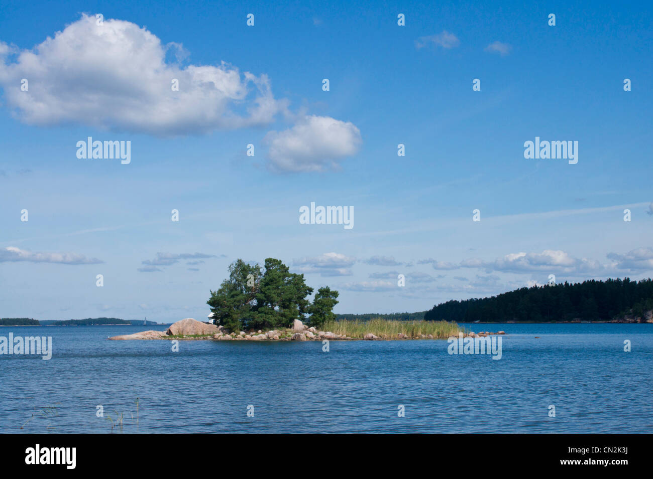 Small island in the Turku Archipelago Stock Photo