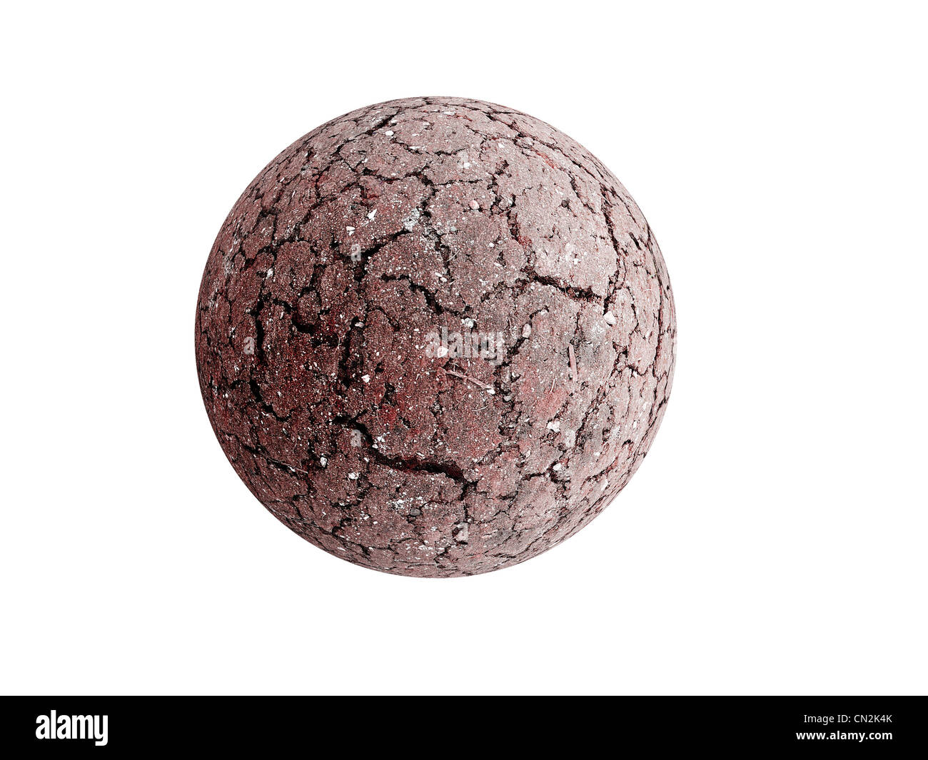 Dried and cracked Earth sphere as global warming concept Stock Photo