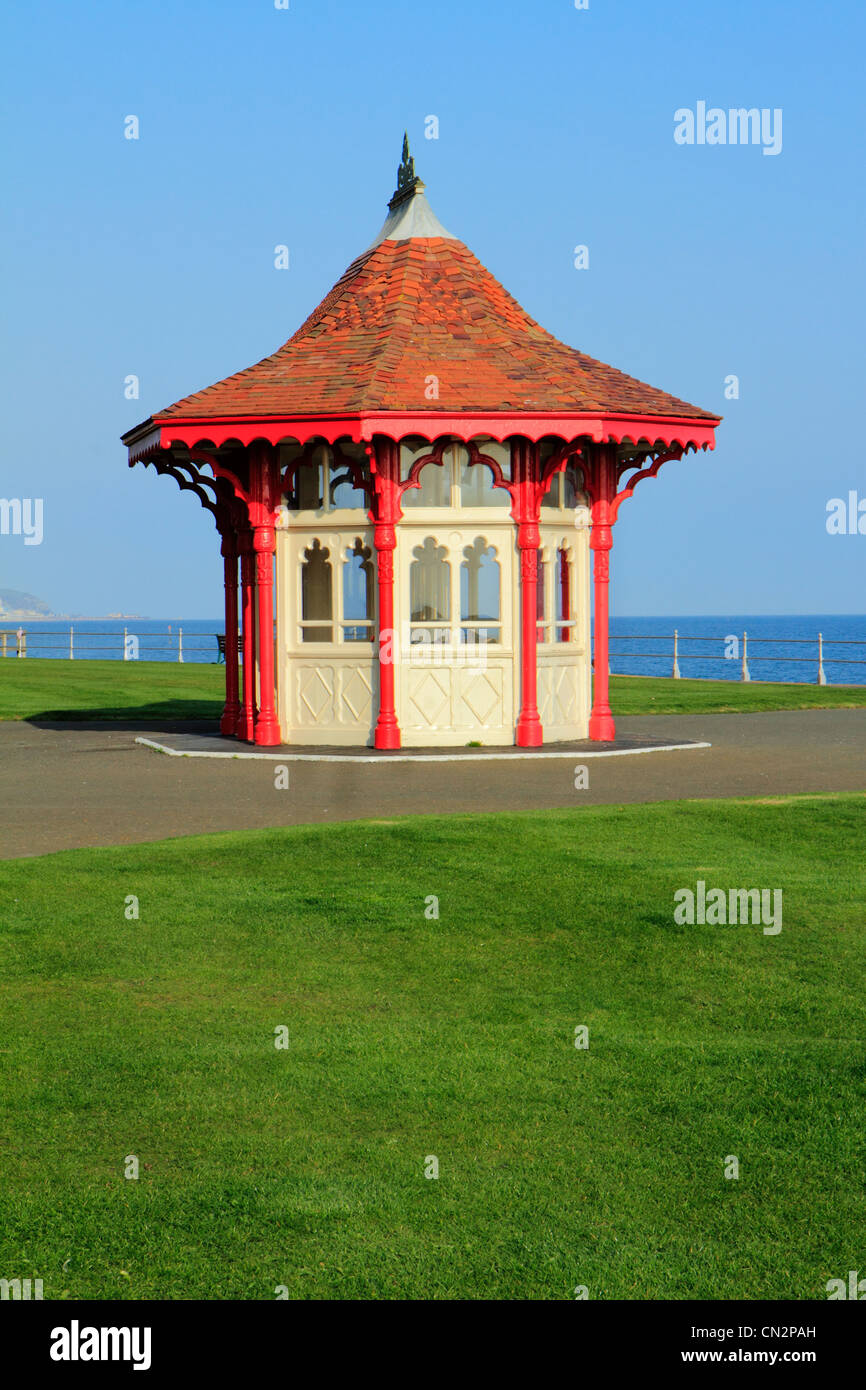 Seafront shelter, Bexhill-on-sea, East Sussex, UK Stock Photo