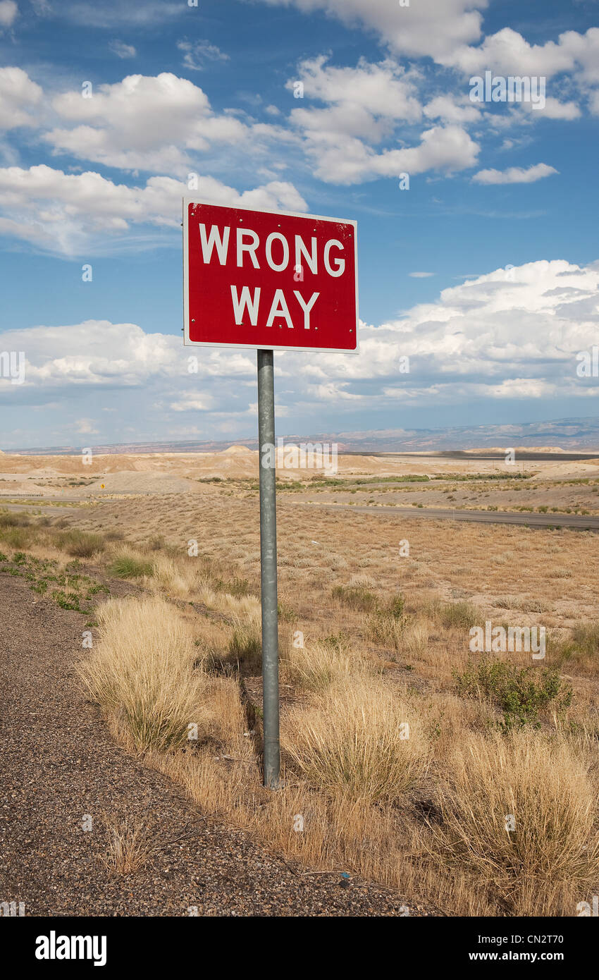 USAストリート看板　WRONG WAY WRONG WAY 2 アメリカンロードサイン トラフィックサイン 道路