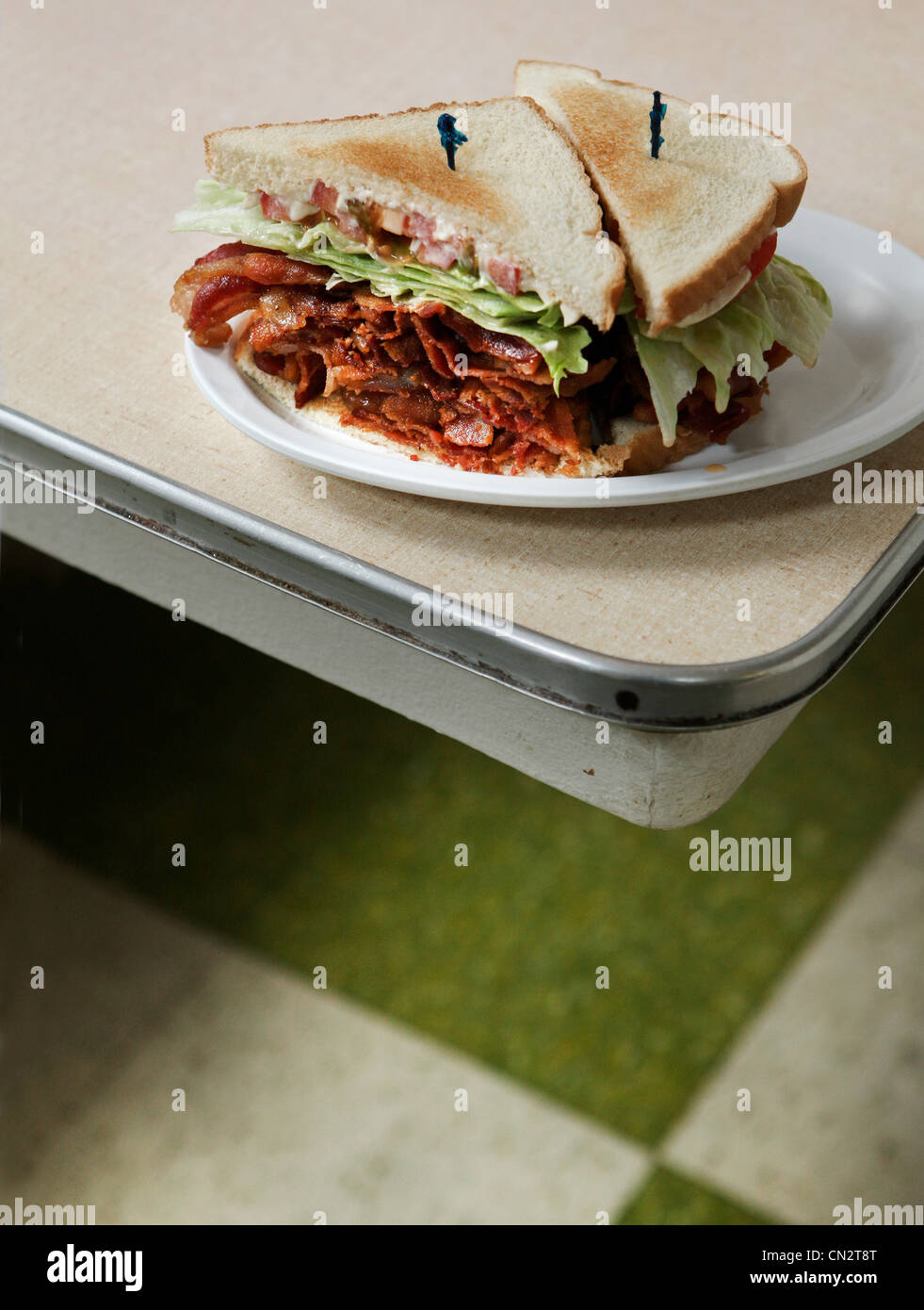Blt sandwich on plate Stock Photo