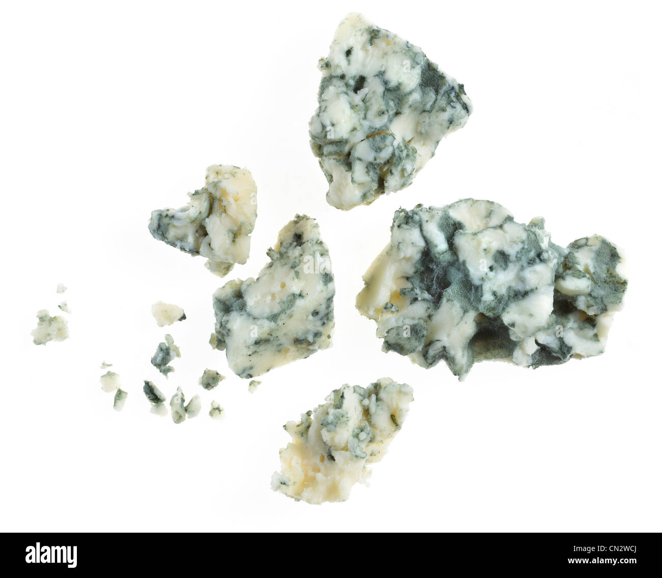 Crumbled Blue Cheese Stock Photo
