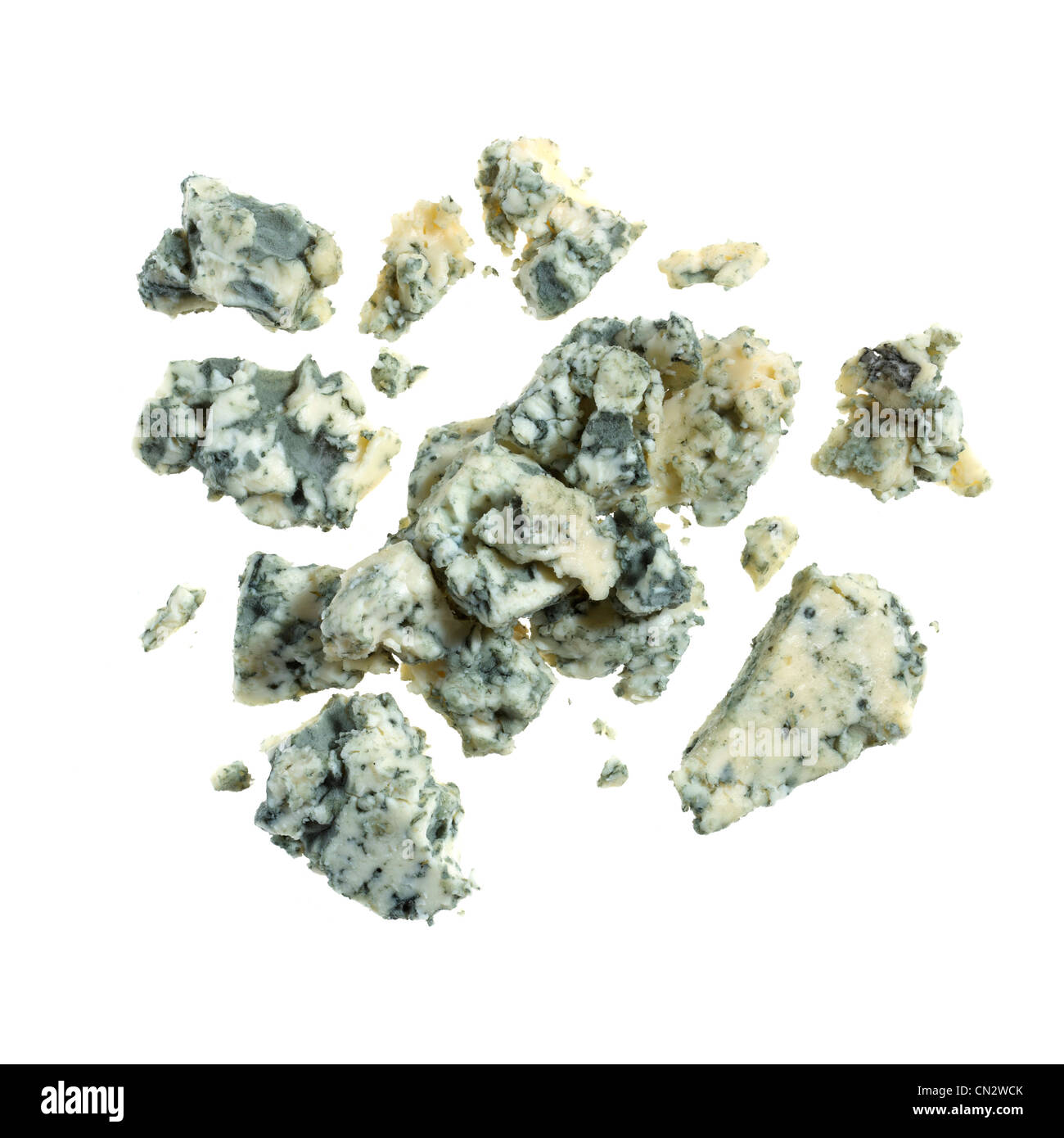 Crumbled Blue Cheese Stock Photo