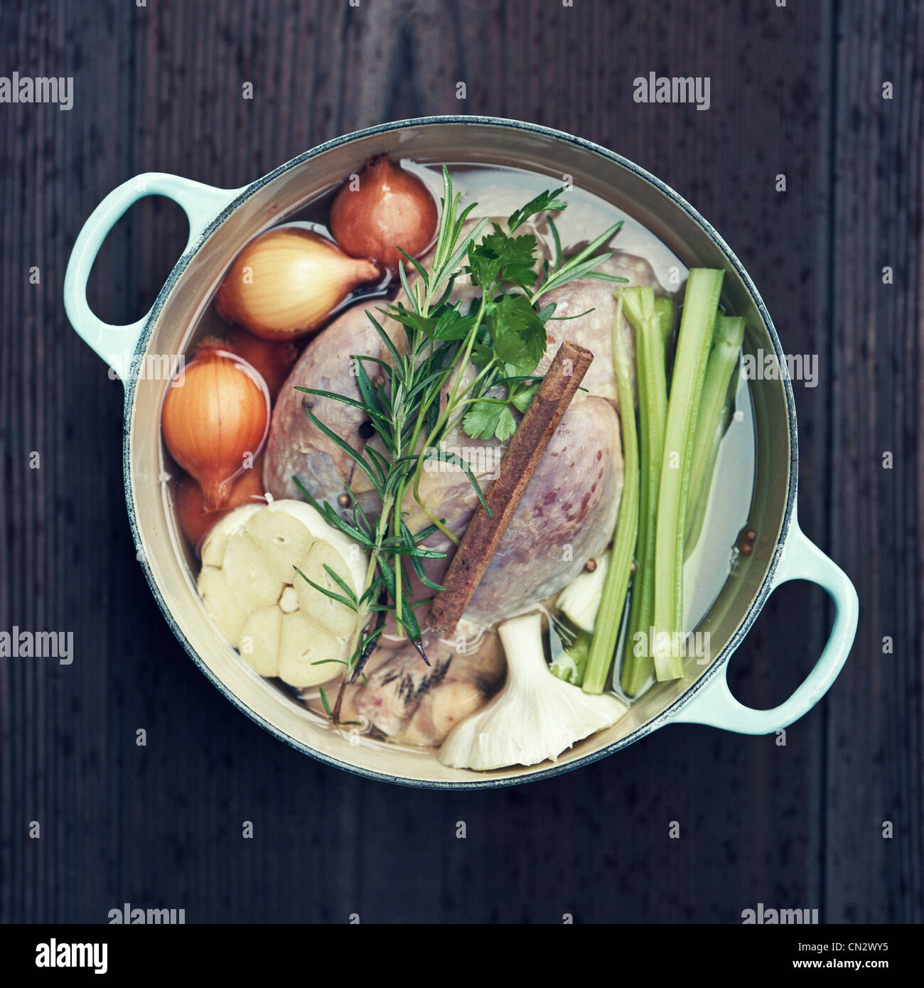 Chicken stew overhead hires stock photography and images Alamy