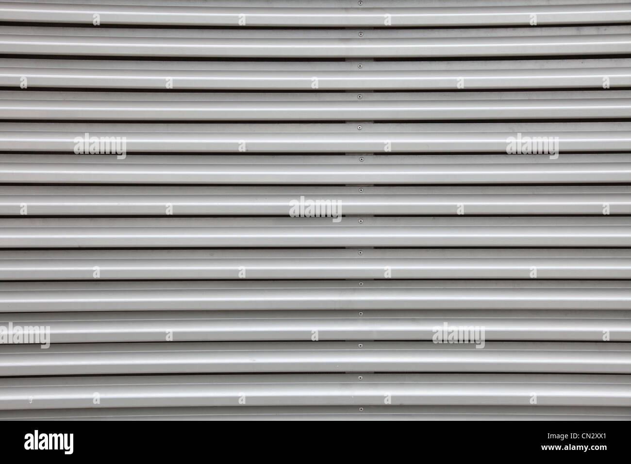 security roller door background - corrugated metal sheet Stock Photo