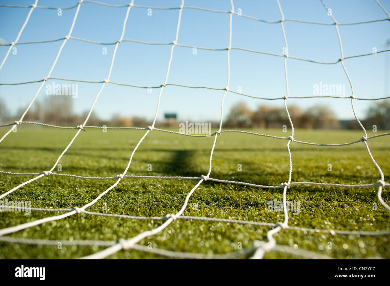 Football goal net Stock Photo Alamy