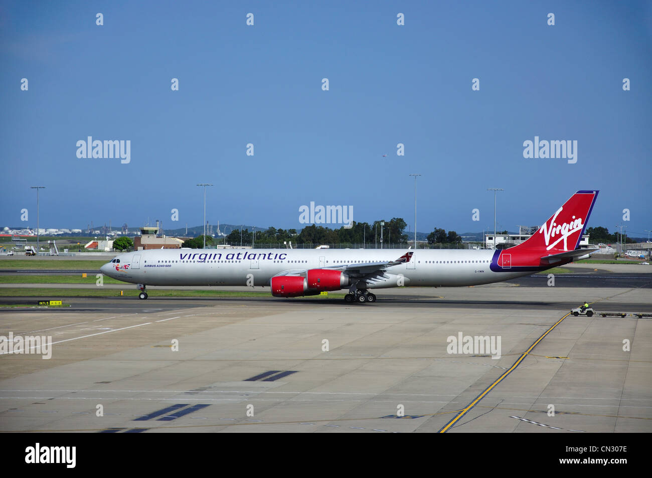 Virgin Atlantic Airbus A340-600 aircraft at Sydney (Kingsford Smith) Airport, Mascot, Sydney, New South Wales, Australia Stock Photo
