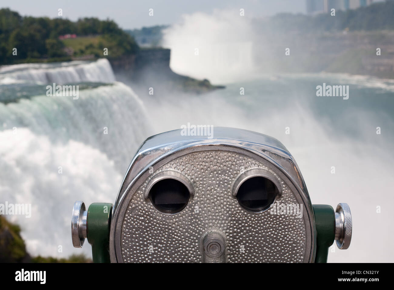 Coin operated binoculars, Niagara Falls, New York, USA Stock Photo