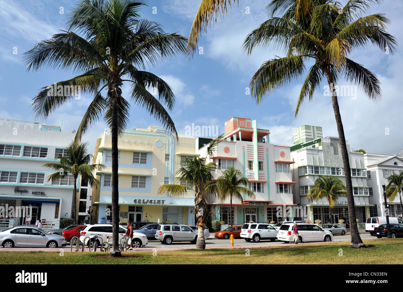 Art-Deco area, Miami, Florida, USA Stock Photo