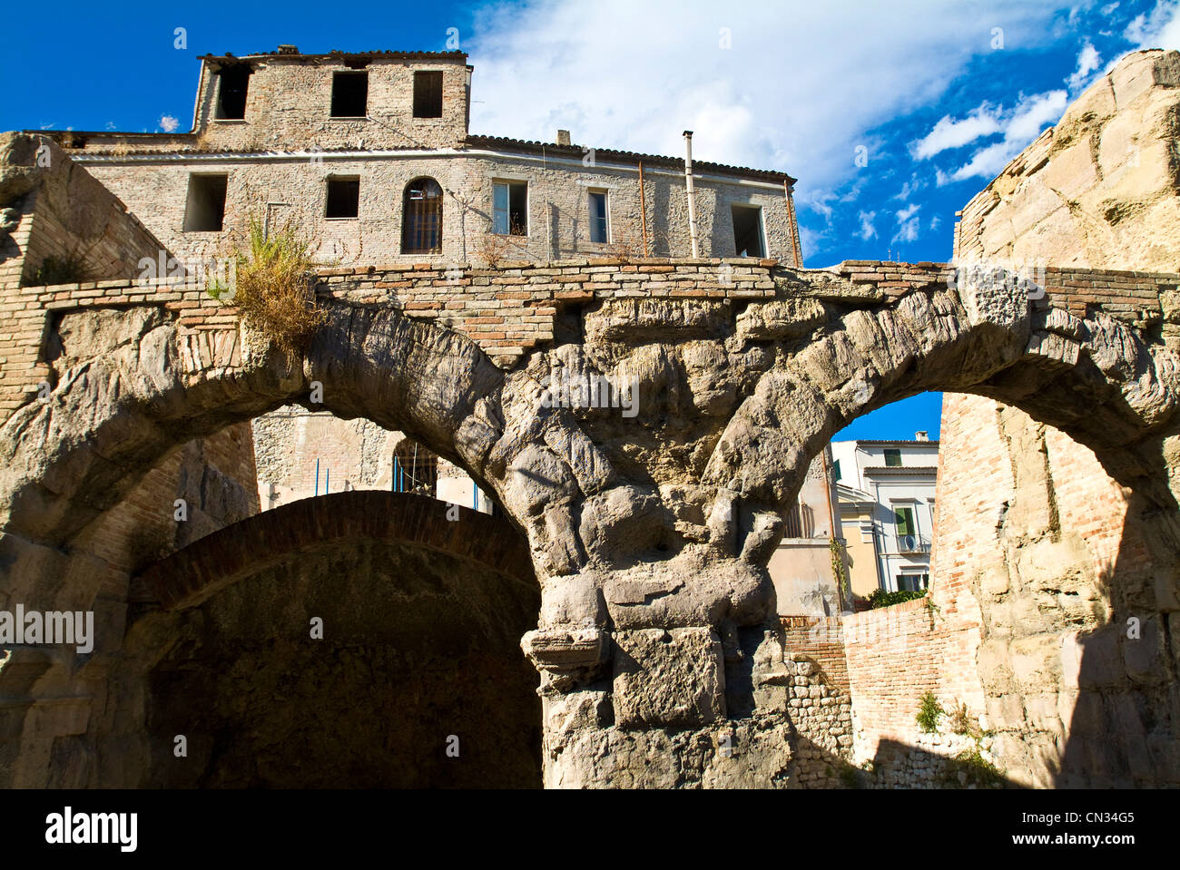 Italy Abruzzo Teramo Roman amphitheater and theater Stock Photo