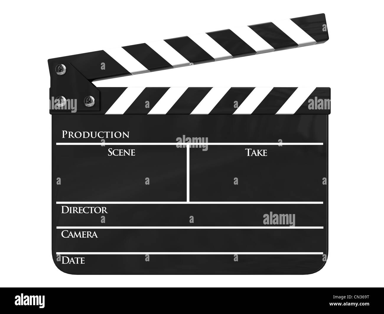 Clapboard (clapperboard) isolated Stock Photo Alamy