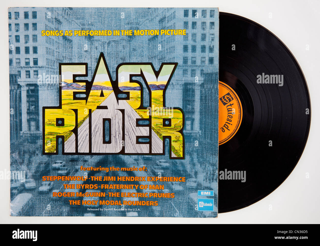 Cover of vinyl compilation soundtrack Easy Rider, released 1969 on  Stateside Records Stock Photo - Alamy