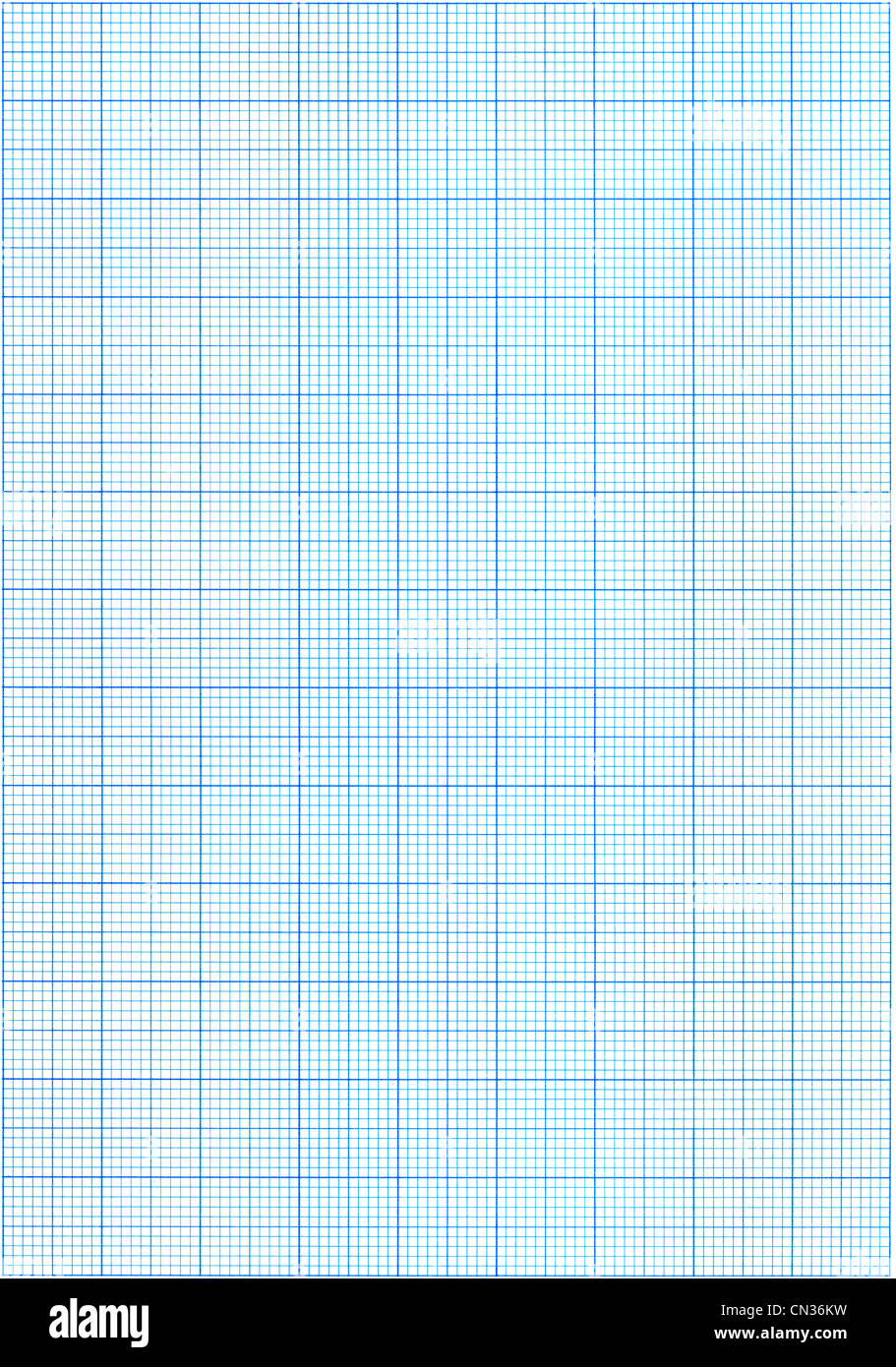 High resolution blue graph paper. Stock Photo
