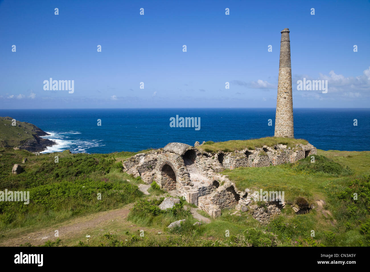 England, Cornwall, Botallack Mine Stock Photo