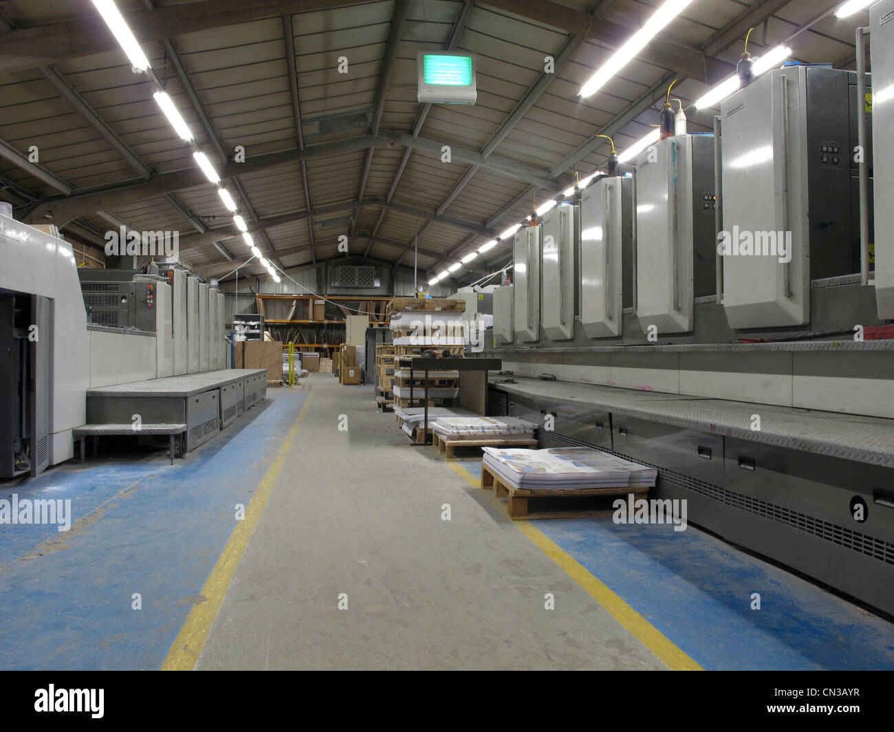 Printing presses at Print factory Stock Photo
