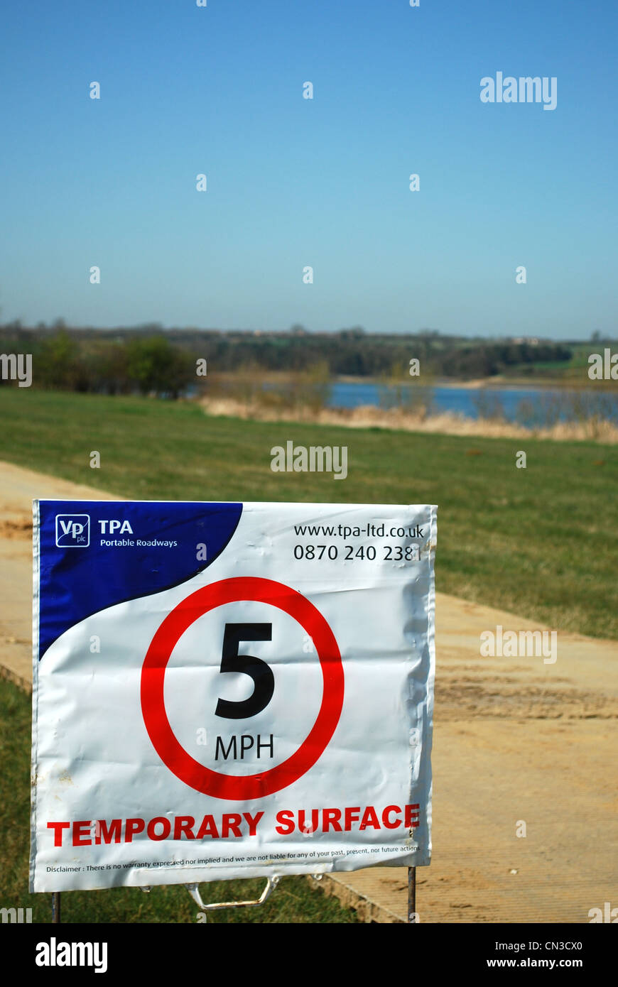 temporary road sign Stock Photo - Alamy