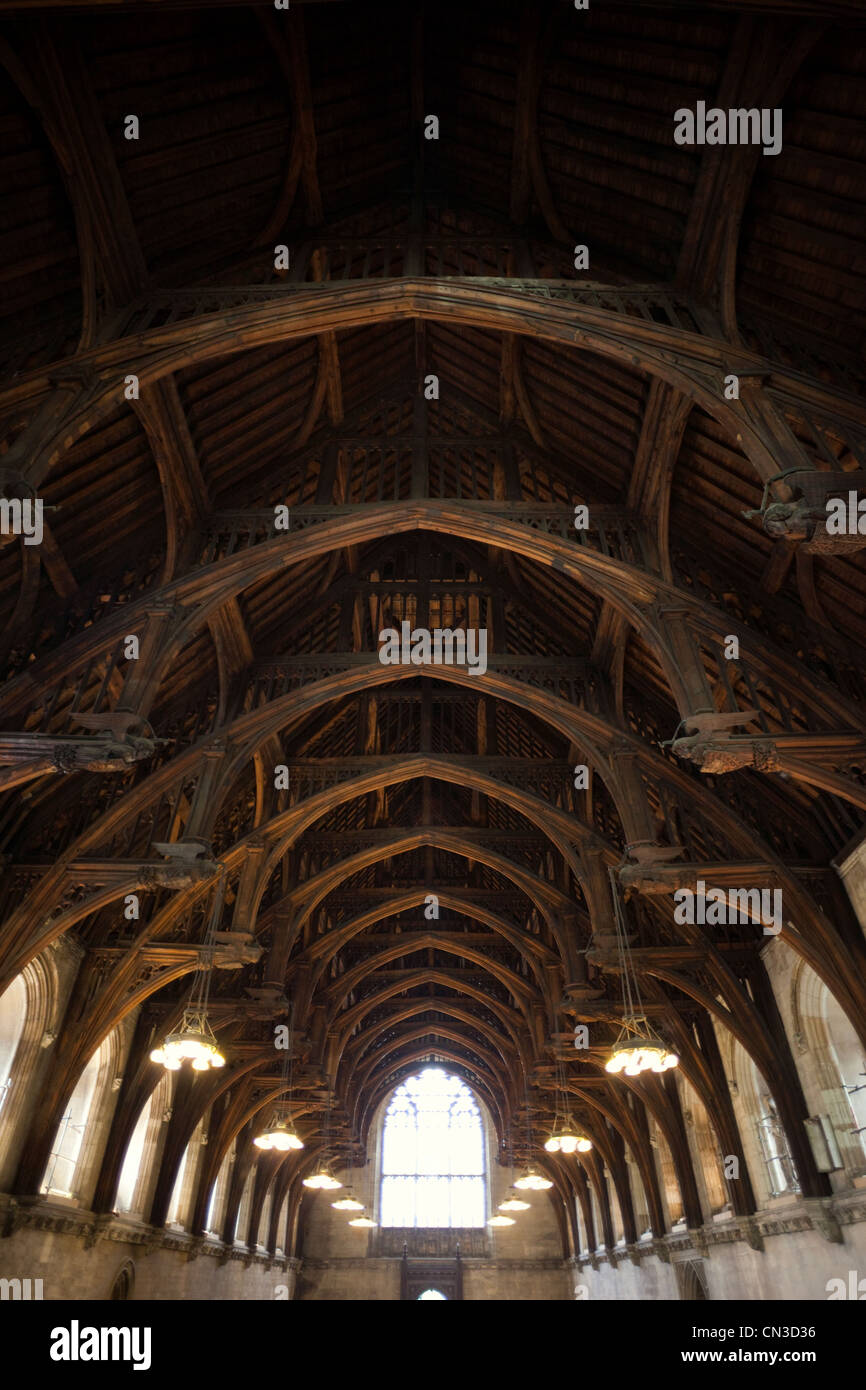 England, London, Palace of Westminster, HammerBeam Roof of Westminster