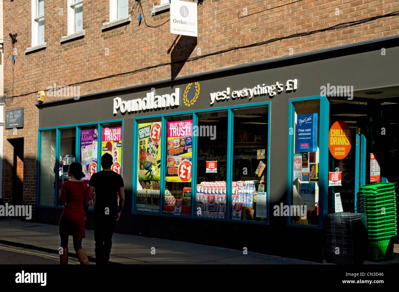 Poundland shop store front exterior Low Petergate York North Yorkshire England UK United Kingdom GB Great Britain Stock Photo