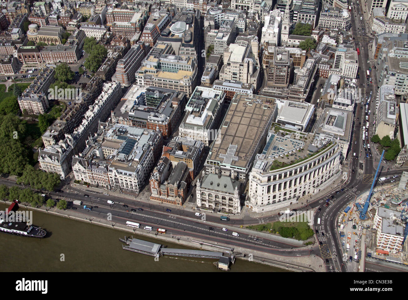 aerial view of the area around Blackfriars, London EC4 Stock Photo